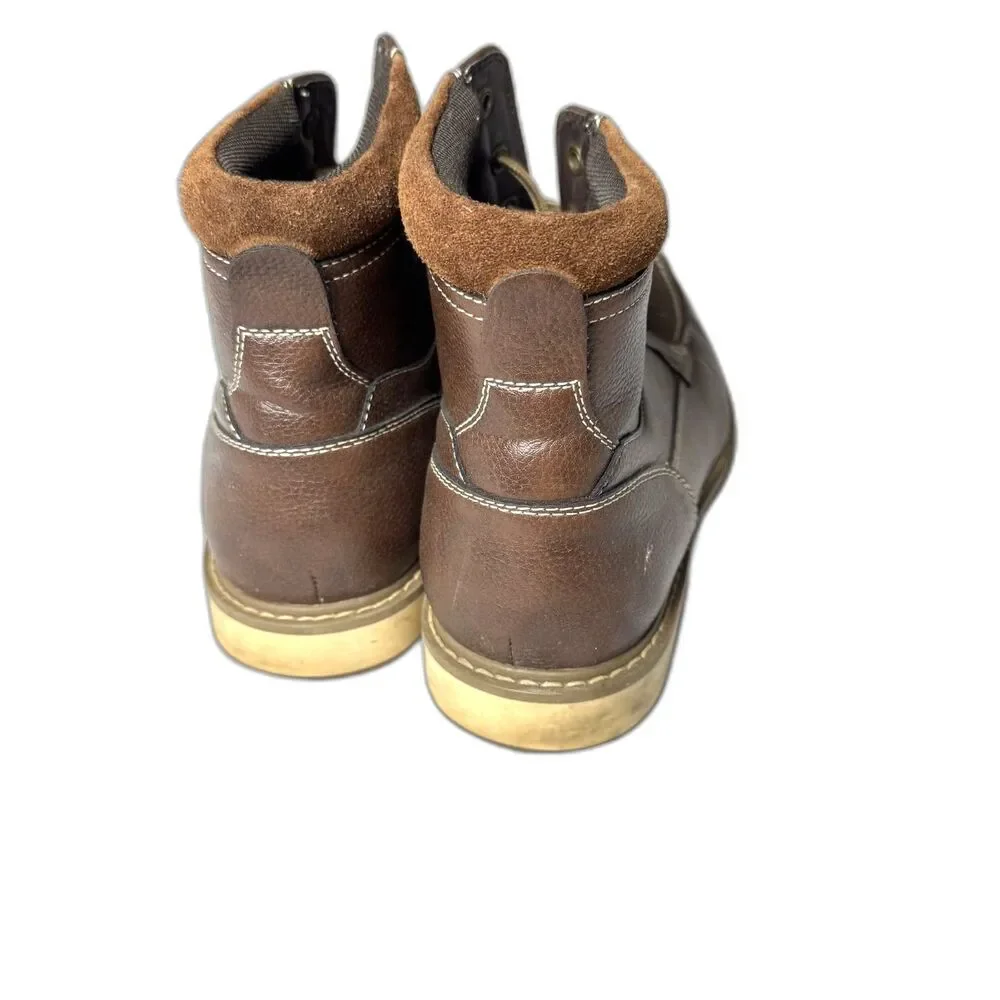 Size 11.5 Goodfellow lace up boots vegan leather (10456)